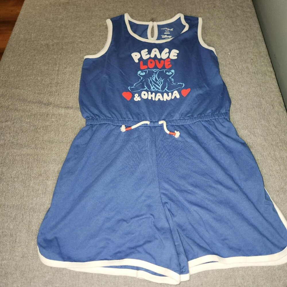 Disney Cat & Jack Peace Love Ohana Romper Girls XL 14